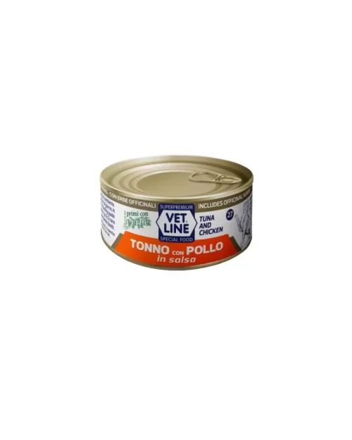 VET LINE NATURALE IN SALSA CON TONNO E POLLO GR 85