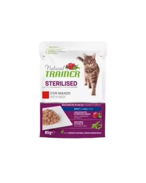 NATURAL TRAINER STERILIZZATI CON MANZO GR 85