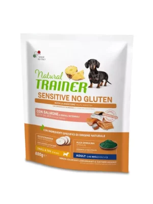 Natural Trainer Sensitive Mini Adult Con Salmone Gr 800 E Kg 2