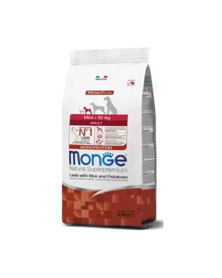 Monge Mini Adult Ricco in Agnello Kg 2,5