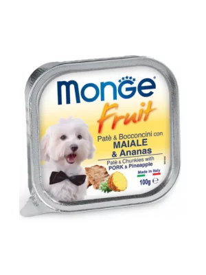 MONGE FRESH FRUIT PATE' CON MAIALE E ANANAS GR 100